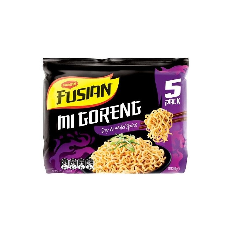 FUSION SOY MILD SPICE NOODLES 5X72GM FUSION SOY MILD SPICE NOODLES 5X72GM