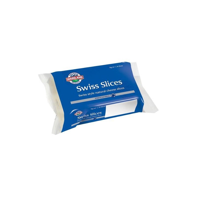 NATURAL SWISS CHEESE SLICES 1KG NATURAL SWISS CHEESE SLICES 1KG