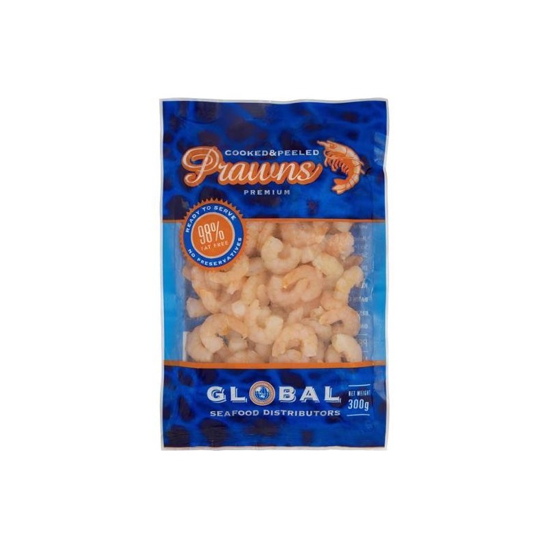 COOKED AND PEELED PRAWNS 300GM COOKED AND PEELED PRAWNS 300GM