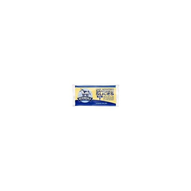DEVONDALE SANDWICH CHEESE SLICES 500GM DEVONDALE SANDWICH CHEESE SLICES 500GM