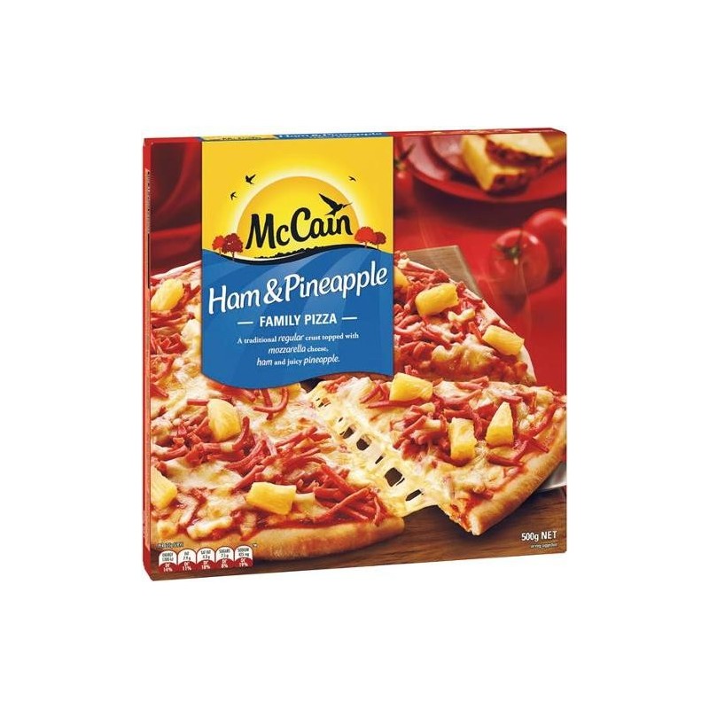 HAM AND PINEAPPLE PIZZA 500GM HAM AND PINEAPPLE PIZZA 500GM