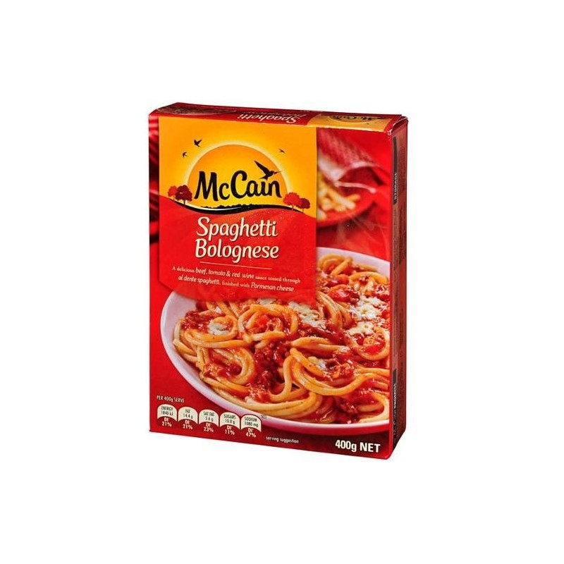 McCAIN SPAGHETTI BOLOGNESE 400GM McCAIN SPAGHETTI BOLOGNESE 400GM