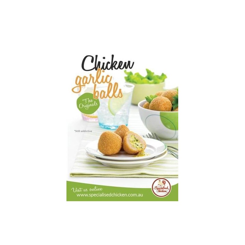 CHICKEN GARLIC BALLS 1KG CHICKEN GARLIC BALLS 1KG