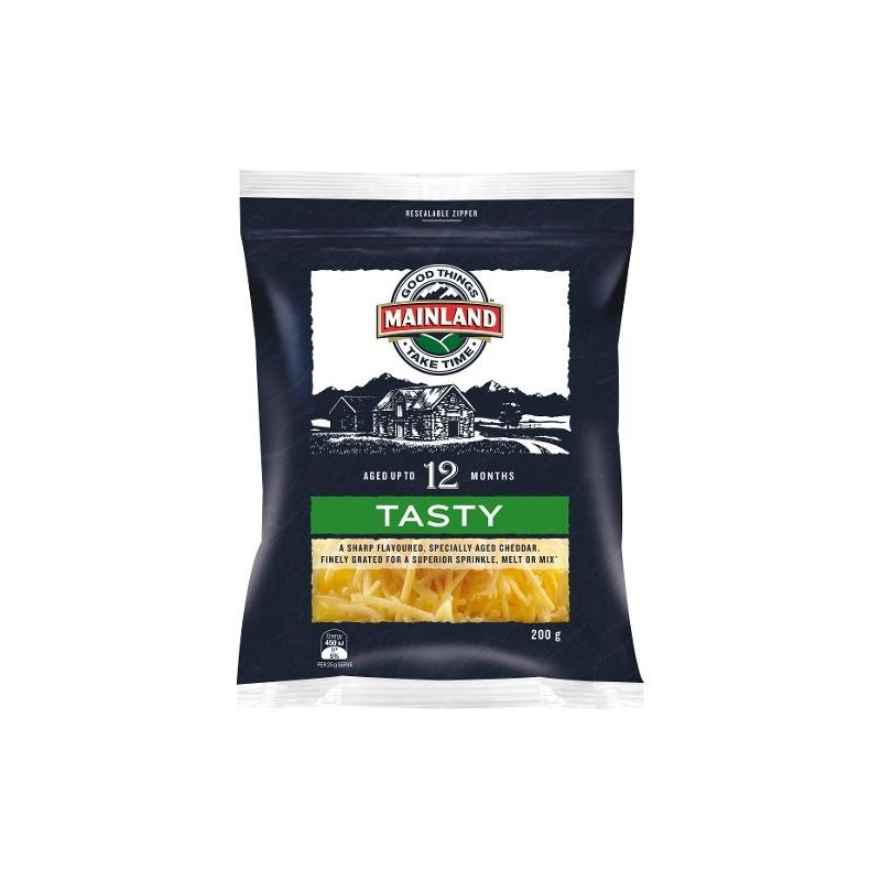 TASTY GRATED CHEDDAR CHEESE 200GM TASTY GRATED CHEDDAR CHEESE 200GM