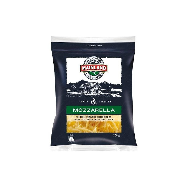 GRATED MOZZARELLA CHEESE 200GM GRATED MOZZARELLA CHEESE 200GM