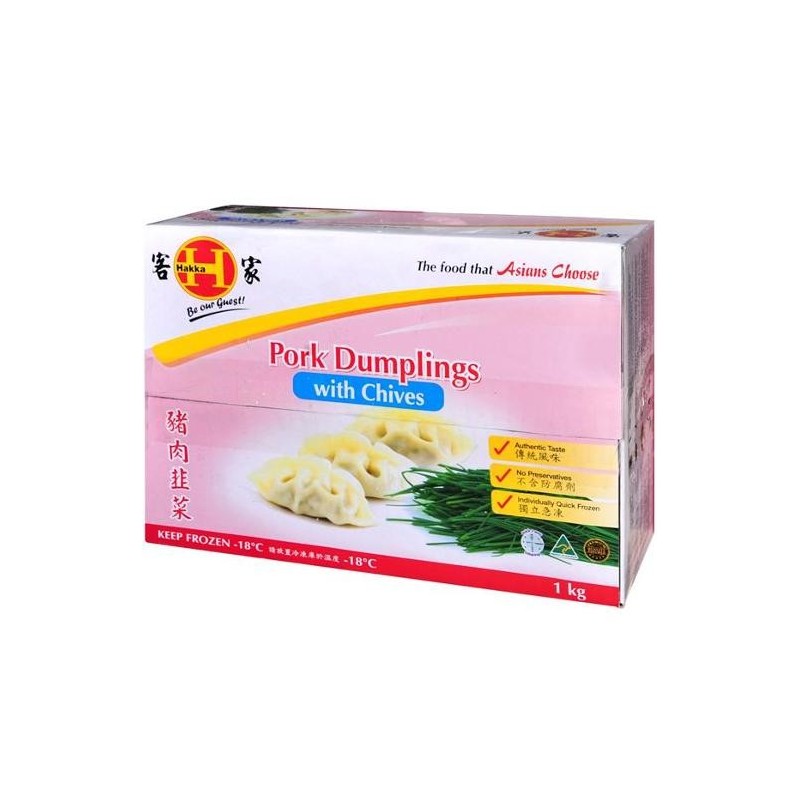 PORK DUMPLINGS WITH CHIVES CATERING PACK 1KG PORK DUMPLINGS WITH CHIVES CATERING PACK 1KG