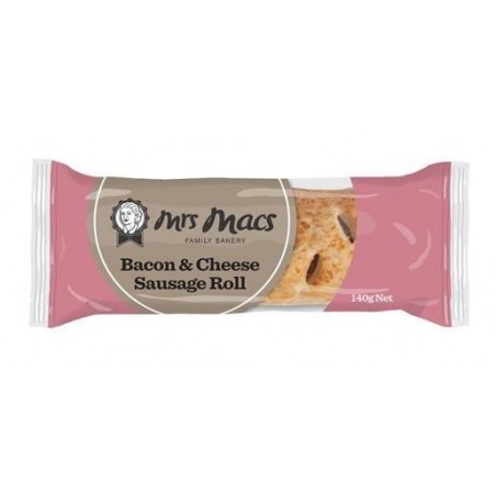 BACON AND CHEESE SAUSAGE ROLL 140GM