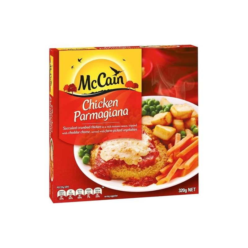 CHICKEN PARMIGIANA RED BOX DINNER 320GM CHICKEN PARMIGIANA RED BOX DINNER 320GM
