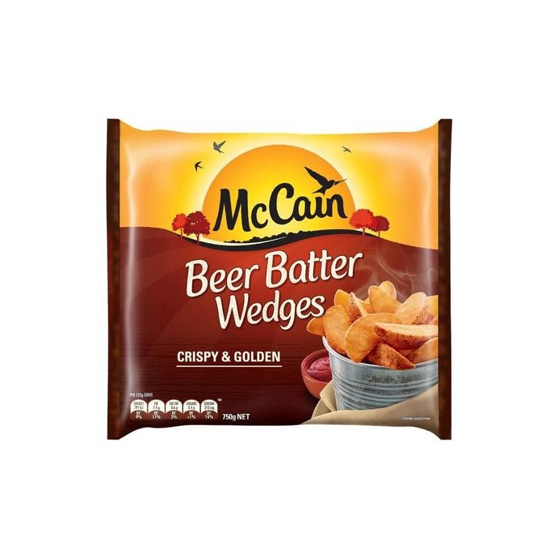 BEER BATTER WEDGES 750GM BEER BATTER WEDGES 750GM