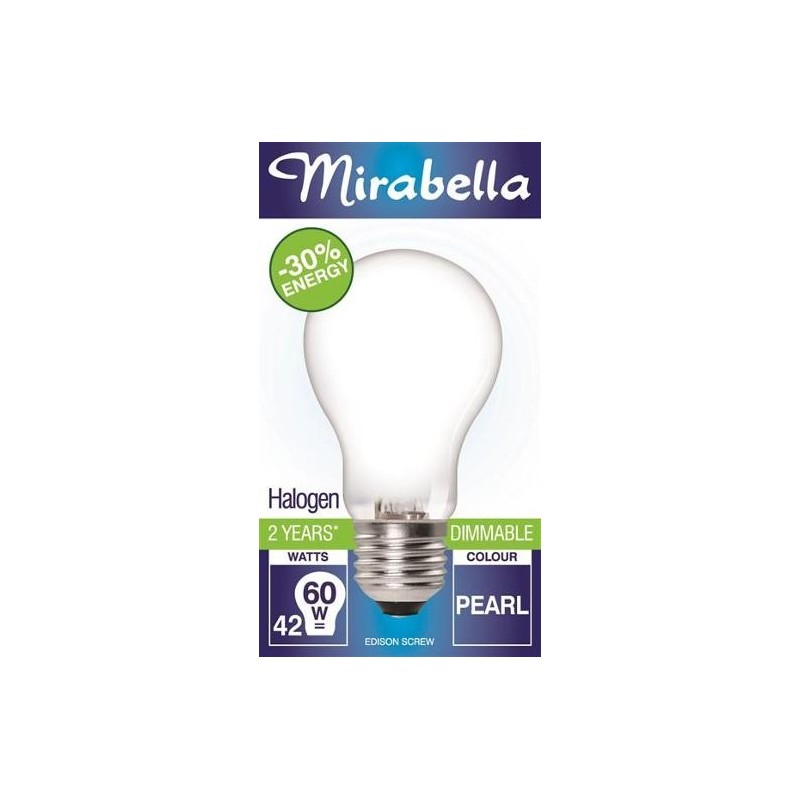HALOGEN GLOBE ES PEARL 42W 1PK HALOGEN GLOBE ES PEARL 42W 1PK