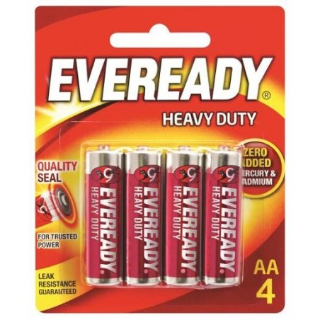 RED HEAVY DUTY AA BATTERY 4PK