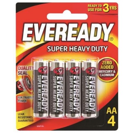 BLACK SUPER HEAVY DUTY AA BATTERY 4PK
