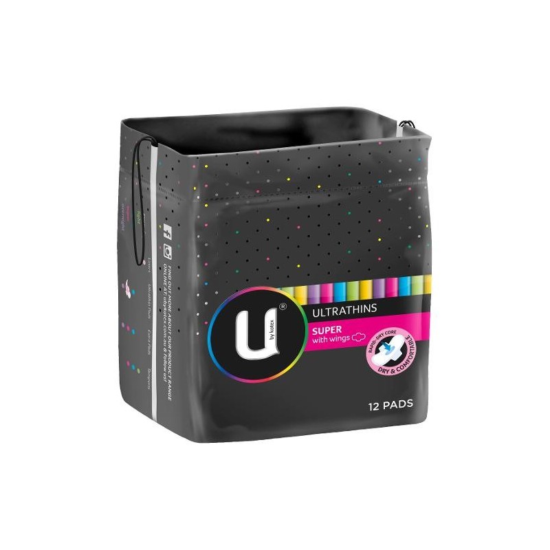 U BY KOTEX PAD U/TH SPR WNG12S U BY KOTEX PAD U/TH SPR WNG12S