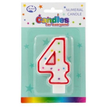 NUMERAL 4 CANDLES 1PK