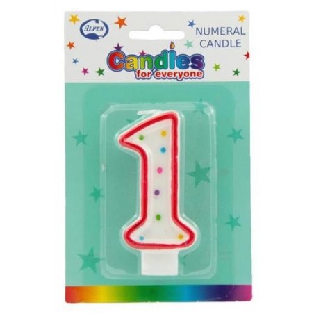 NUMERAL 1 CANDLES 1PK