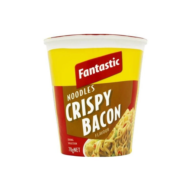 NOODLES CUP CRISPY BACON 70GM NOODLES CUP CRISPY BACON 70GM