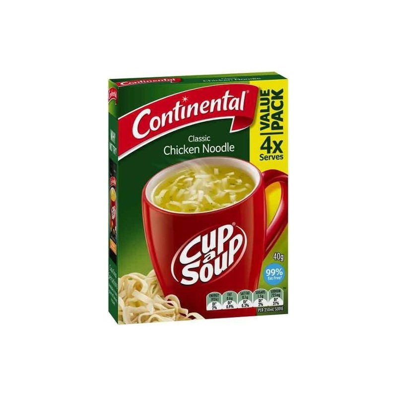 CHICKEN NOODLE CUP-A-SOUP 4 SERVES 40GM CHICKEN NOODLE CUP-A-SOUP 4 SERVES 40GM