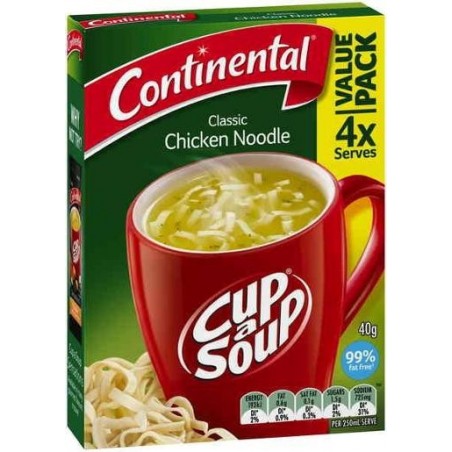 CHICKEN NOODLE CUP-A-SOUP 4 SERVES 40GM