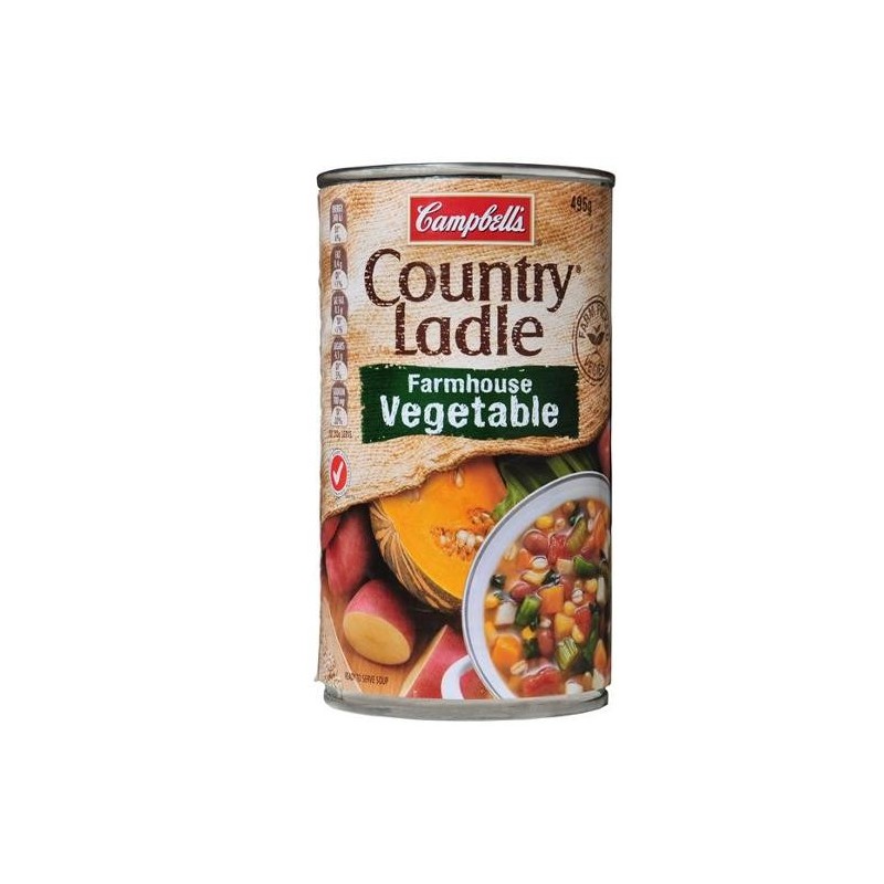 COUNTRY LADLE SOUP FARMHOUSE VEGETABLE 495G COUNTRY LADLE SOUP FARMHOUSE VEGETABLE 495G