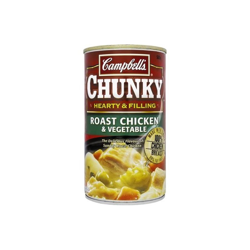 CHUNKY SOUP ROAST CHICKEN AND VEGETABLE 505GM CHUNKY SOUP ROAST CHICKEN AND VEGETABLE 505GM