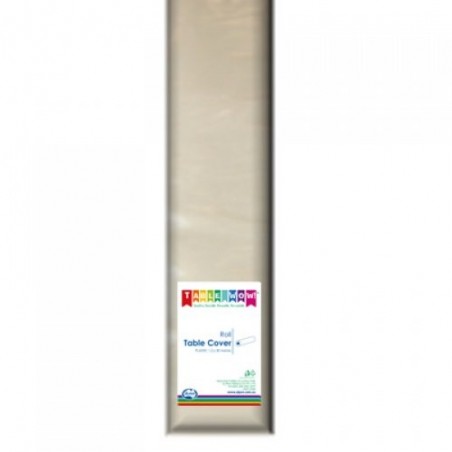 IVORY PLASTIC TABLE COVER ROLL 1EA