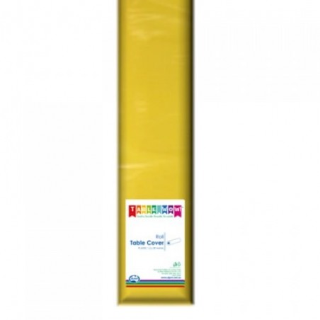 YELLOW PLASTIC TABLE COVER ROLL 1EA