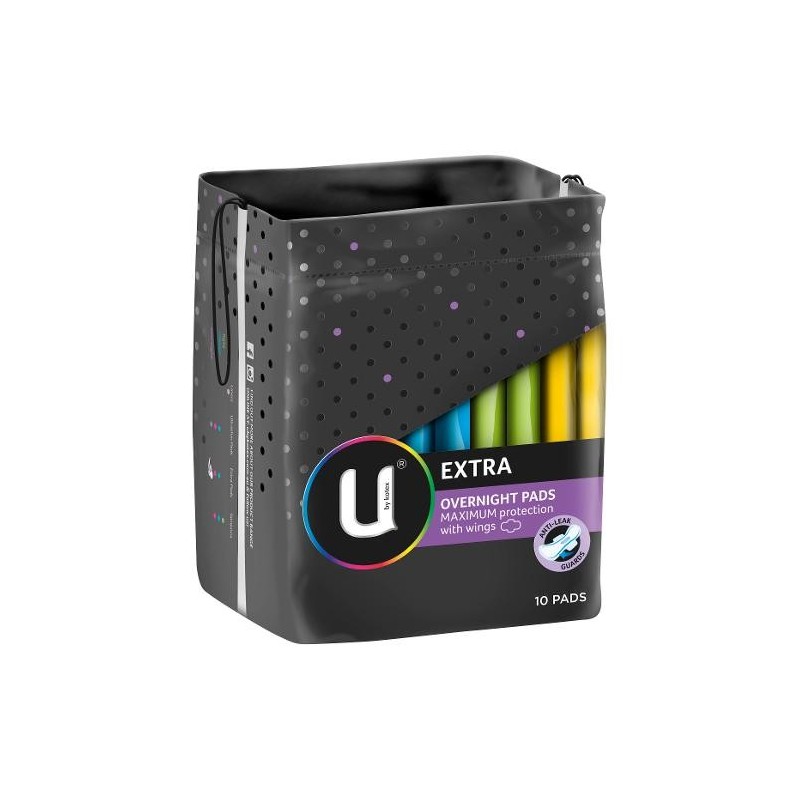 U BY KOTEX OVERNIGHT WINGS 10S U BY KOTEX OVERNIGHT WINGS 10S