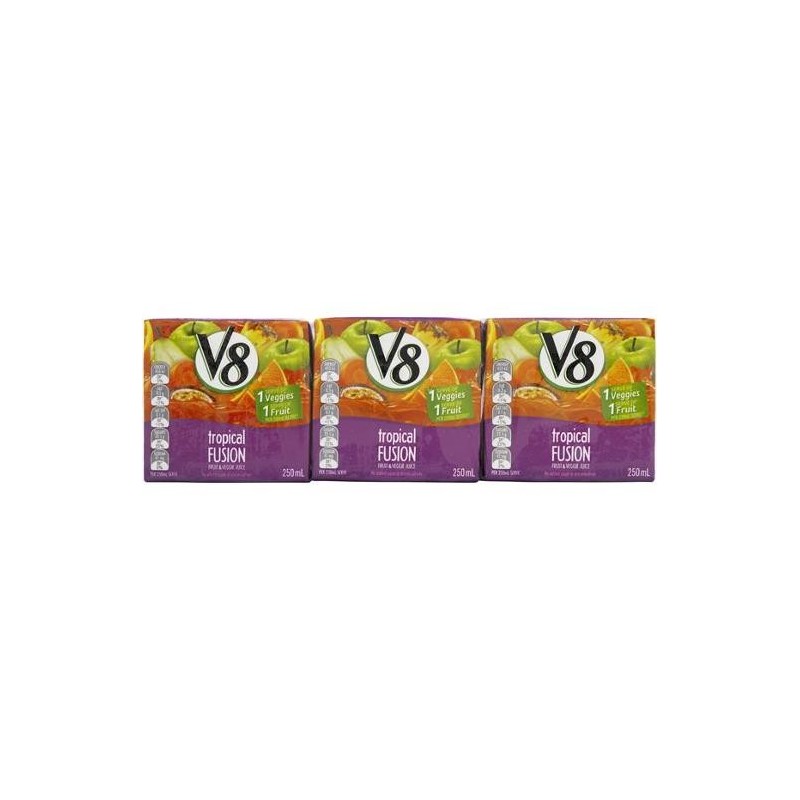 V8 JUICE FRUIT AND VEGETABLE TROPICAL 3 PACK... V8 JUICE FRUIT AND VEGETABLE TROPICAL 3 PACK...