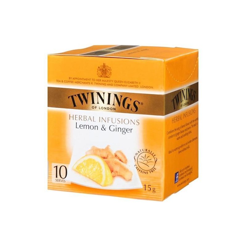 LONDON HERBAL INFUSIONS LEMON and GINGER TEA BAG 10S LONDON HERBAL INFUSIONS LEMON and GINGER TEA BAG 10S
