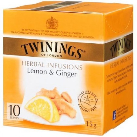 LONDON HERBAL INFUSIONS LEMON and GINGER TEA BAG 10S