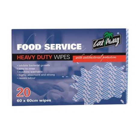 WIPES HEAVY DUTY BLUE 6MM X 6MM 20S