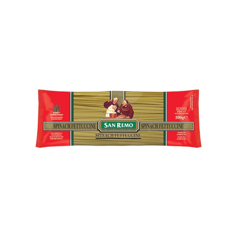 SPINACH FETTUCCINE No 13 500GM SPINACH FETTUCCINE No 13 500GM