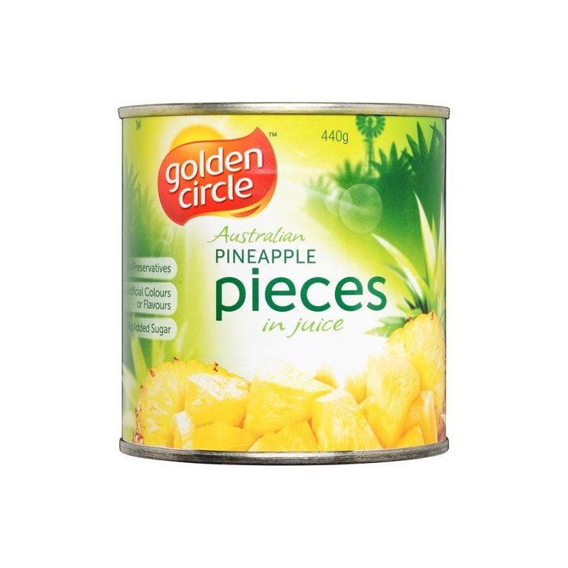 PINEAPPLE PIECES IN NATURAL JUICES 440GM PINEAPPLE PIECES IN NATURAL JUICES 440GM