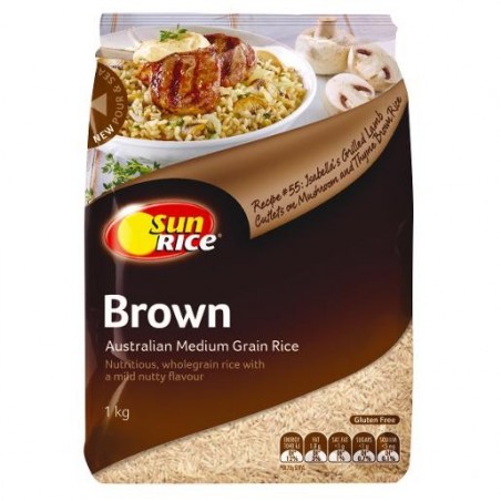 MEDIUM GRAIN BROWN RICE 1KG
