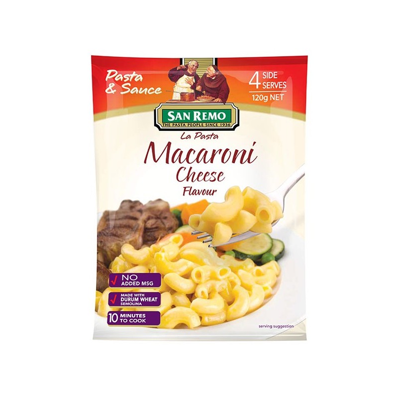 MACARONI CHEESE 4 SERVE 120GM MACARONI CHEESE 4 SERVE 120GM