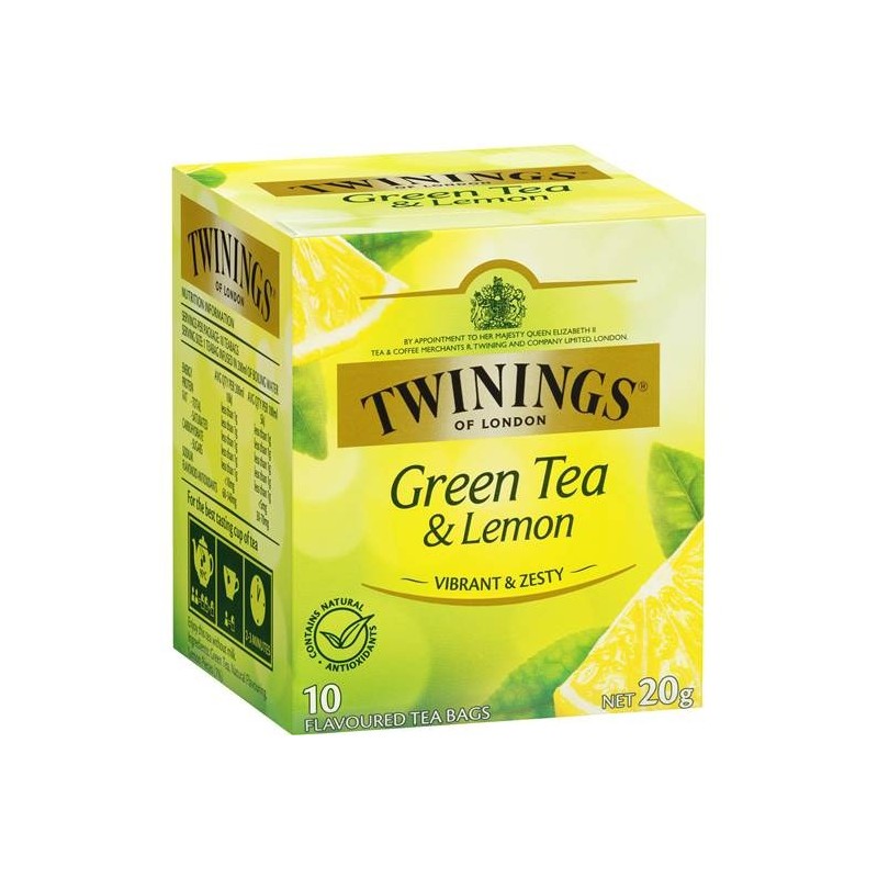 GREEN TEA AND LEMON TEABAGS 10'S GREEN TEA AND LEMON TEABAGS 10'S