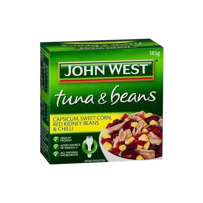 TUNA & BEANS CAPSICUM, CORN, RED KIDNEY BEANS & CHILLI 185g TUNA & BEANS CAPSICUM, CORN, RED KIDNEY BEANS & CHILLI 185g