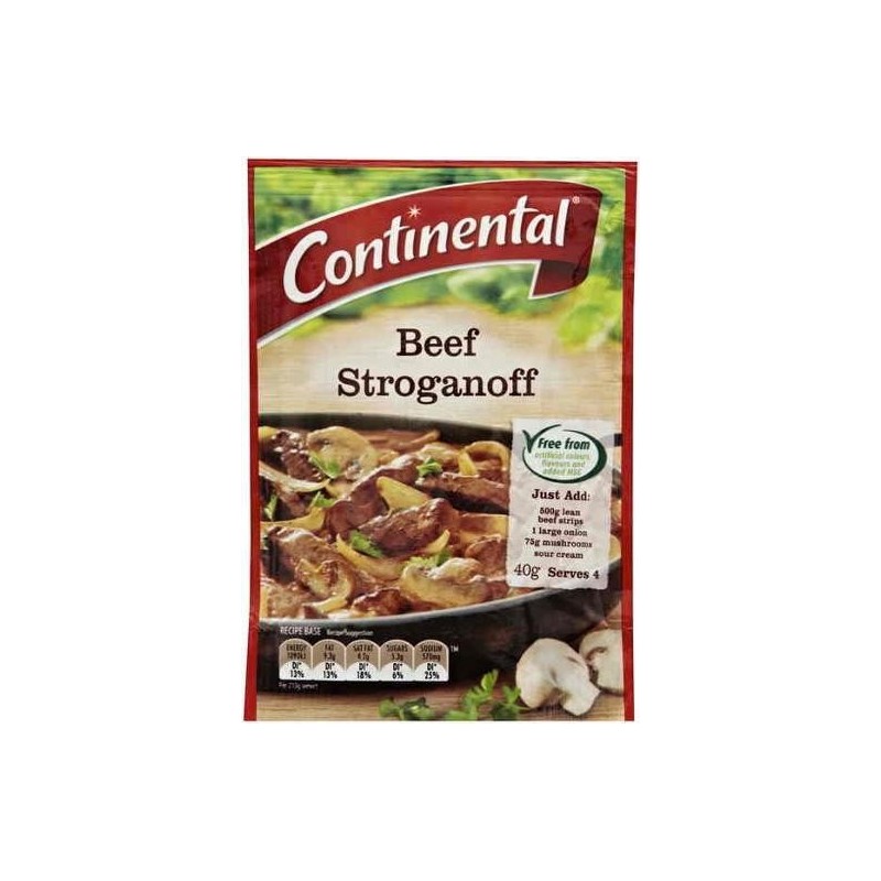 BEEF STROGANOFF RECIPE BASE 40g BEEF STROGANOFF RECIPE BASE 40g