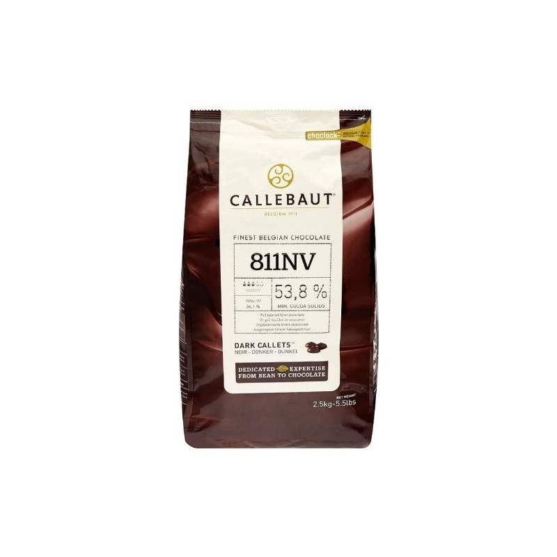 CHOCOLATE CALLETS DARK COVETURE 53% 2.5KG CHOCOLATE CALLETS DARK COVETURE 53% 2.5KG