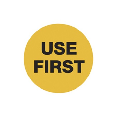 LABELS REMOVABLE USE FIRST 40MM ROUND 500'S