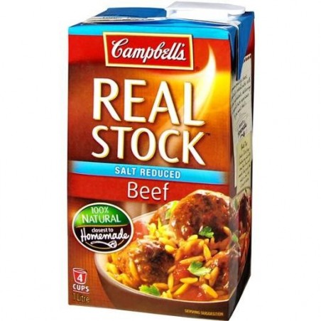 BEEF STOCK SALT REDUCED 1L