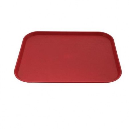 RED PLASTIC TRAY 35 X 45CM