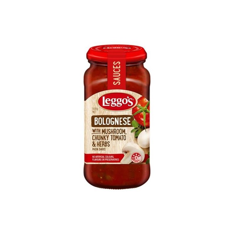 BOLOGNESE & MUSHROOM PASTA SAUCE 500GM BOLOGNESE & MUSHROOM PASTA SAUCE 500GM