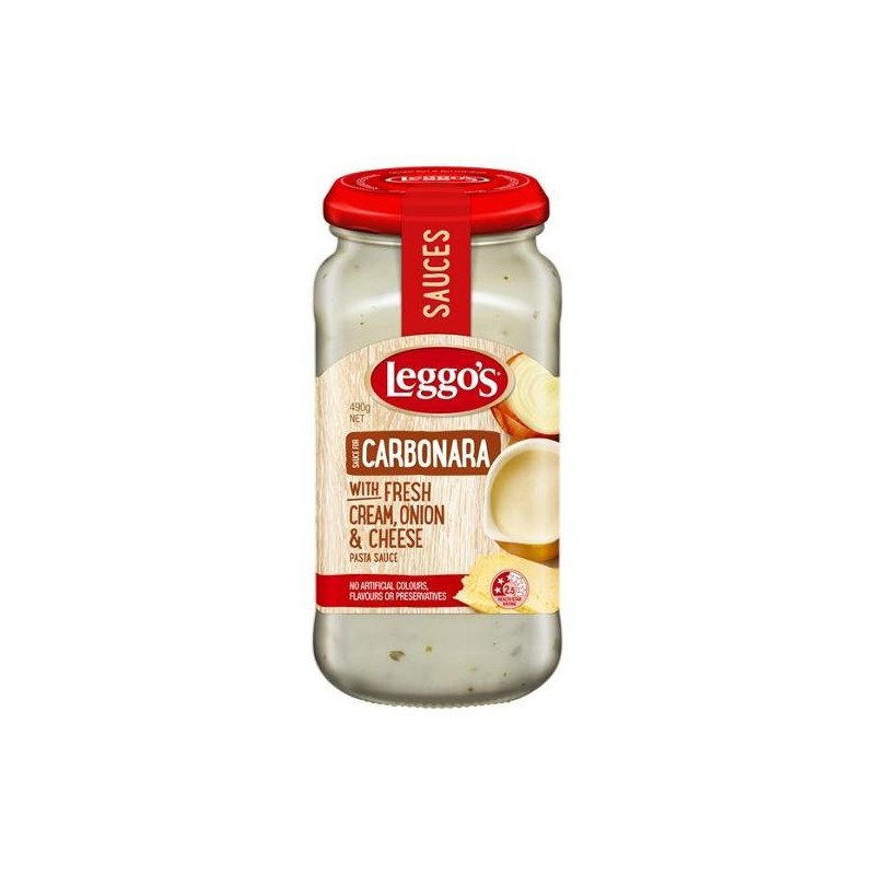 CARBONARA PASTA SAUCE 490GM CARBONARA PASTA SAUCE 490GM