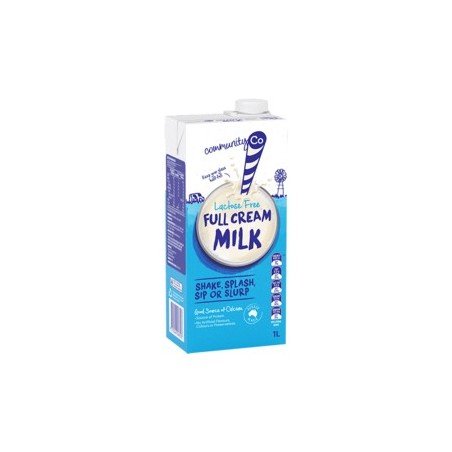 LACTOSE FREE FULL CREAM MILK UHT 1LT