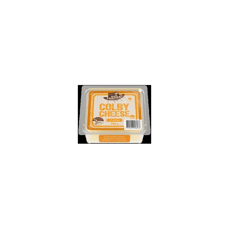 COLBY SLICED CHEESE 250GM