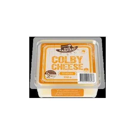 COLBY SLICED CHEESE 250GM