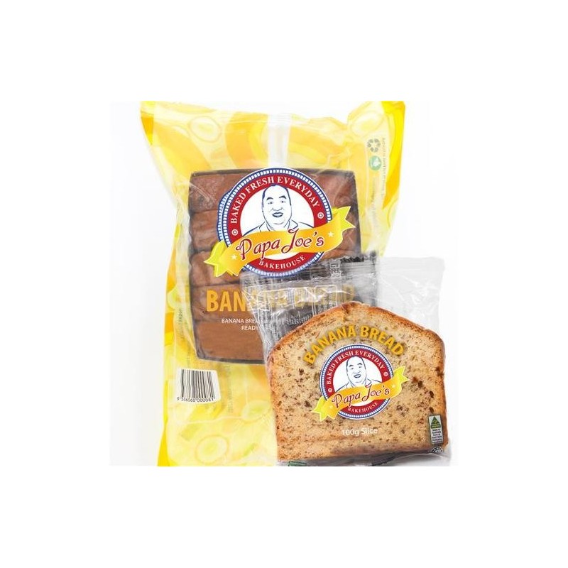 INDIVIDUALLY WRAPPED BANANA BREAD SLICED 40X100GM INDIVIDUALLY WRAPPED BANANA BREAD SLICED 40X100GM