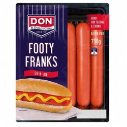 SKIN ON  FOOTY FRANKFURTS 750GM
