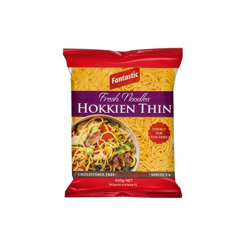 HOKKIEN NOODLES FRESH THIN 450GM HOKKIEN NOODLES FRESH THIN 450GM